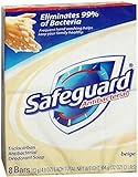 Safeguard Antibacterial Hand Bar Soap, 4 oz bars, 8