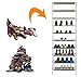 Oanon 10 Tiers Shoe Rack Easy Assembled Non-woven Fabric Shoe Tower Stand Sturdy Shelf Storage Organizer Cabinet