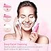 Sonic Silicone Waterproof face Facial Cleansing Brush, Rechargeable Skin Cleanser Anti-Aging Face Massager Deep Cleansing Remove Blackhead and Skin Care for All Skin Types, 7 Speed Vibration