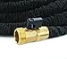 Black Mamba, 50' Expanding Garden Hose, Double Latex Core, Extra Strength Fabric, Brass Fittings, Includes 8 Position Spray Nozzle