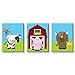 Big Dot of Happiness Farm Animals - Barnyard Nursery Wall Art and Kids Room Decorations - Gift Ideas - 7.5 x 10 inches - Set of 3 Prints