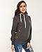 ZANZEA Ladies Autumn Hoodie Sweatshirts Long Sleeve Pockets Slim Tops Blouse DarkGray 8