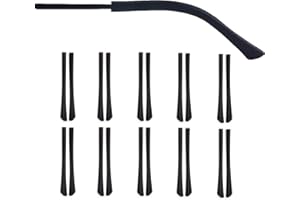 UPIONIC Replacement Glasses End Tips, Anti-Slip Silicone Ear Sock Pieces Tube Sleeve Eyewear Temple Tips for Thin Metal Eyegl