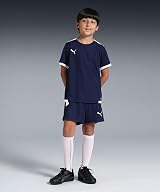 PUMA Unisex Kids teamLIGA Jersey Jr Shirt Peacoat- Puma White 116 view 5