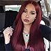 Wine Red Lace Front Wigs Synthetic Burgundy Synthetic Wigs for Women Long Straight Lace Wig Heat Resistant 24 Inch