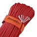 Titan SurvivorCord | RED | 103 Feet | Patented Military Type III 550 Paracord/Parachute Cord (3/16" Diameter) with Integrated Fishing Line, Fire-Starter, and Utility Wire.