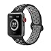 AdMaster for Apple Watch Bands 42mm,Soft Silicone Replacement Wristband for iWatch Apple Watch Series 1/2/3 - M/L Black/Cool Gray