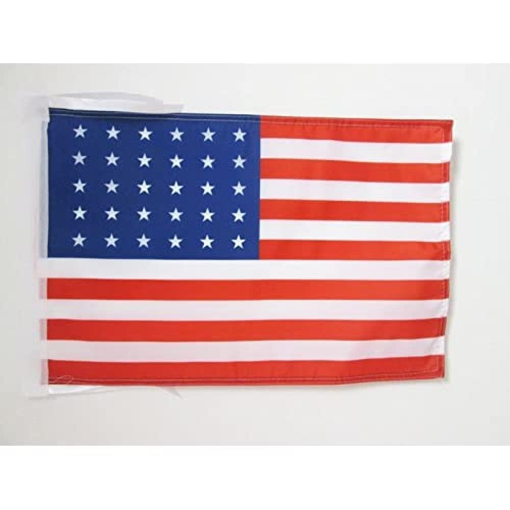 AZ FLAG - United States 1848-1851 30 stars Flag - 18'' x 12'' - 100% Polyester USA - american historic Small Banner with Two Cords - Fade Resistant - Vivid Colors - 18x12 in - 45x30 Cm — image 1