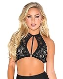 iHeartRaves Fancy Floral Lace Bralette Rave Top