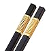 Melamine Chopsticks. Reusable Luxury Chopstick Set. A Wooden Replacement Made With Non-Toxic Dishwasher Safe Melamine. (Black 5 Pairs)