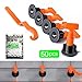 TEAMWIN 50pcs Tiles Leveler Spacers Tile Leveling System with Special Wrench Reusable Spacer Flooring Level Tile levellers Set System Construction for Builing Walls & Floors (black)