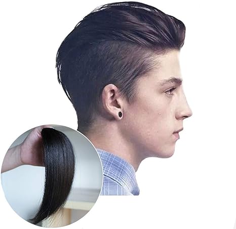 Moreal 24cm Straight Human Hair Piece For Men Slicked Back Clip In