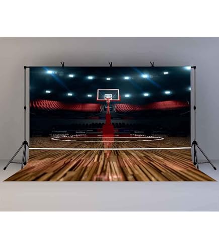 Baocicco Fotohintergrund 3 X 2,5 M – Basketball-Stadion Design | Vinyl, Lichtabsorbierend | Für Studio, Feiern, Film