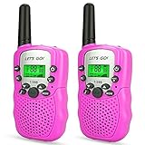 DIMY DJ888 Walkies Talkies for Kids Girls Toys Age 3-12 Year Old Girl Outdoor Toys for Kids, Pink
