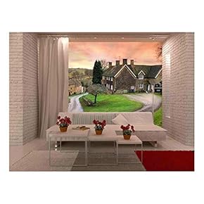 Quiet Manor in Village - Removable Wall Mural | Self-Adhesive Large Wallpaper - 66x96 inches