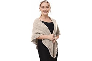 FAD-4U Women Winter Warm Scarf Medieval Vintage Knitted Cosy Wrap Shawl Warm Ladies Sweater Triangular Scarves Cape