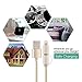 INN LIFE LIGHTNING-MICRO-1  2-in-1 Lightning and Micro USB Cable, 3' Nylon Braided High Speed Sync and Charging Cable Cord Compatible with iPhone 7/7Plus/6s plus/6s, iPad, etc., Golden, 3 Piece