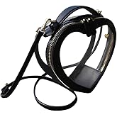 dreamie - Clear Crossbody Purse, Heart, Stadium Approved, Trendy, Cute, Concert, Festivals, Essentials, Vegan Leather, Smooth Gold Zipper, Clear as Day Heart