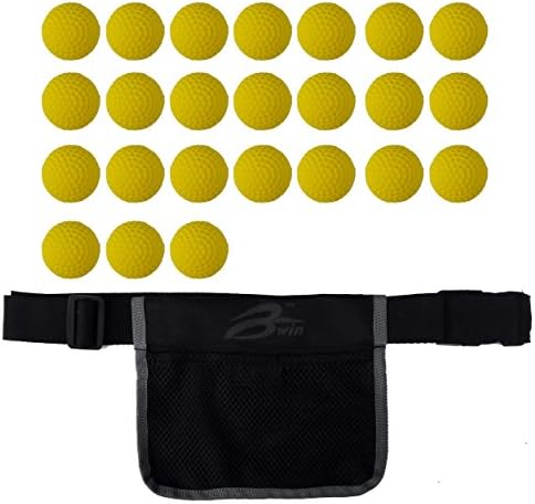 DOLAIMI Tactical Waist Pack + 20pcs Refill Bullet Balls Replacement Compatible Foam Bullet Ball For Nerf Rival Apollo Zeus Khaos Atlas Blasters
