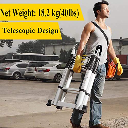 Aluminum Telescoping Telescopic Ladder 5M/16.5Ft A Frame Portable Extension Folding Multi