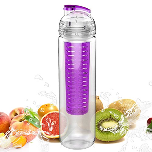 27oz + sport water bottle with fruit infuser - made with commerci…