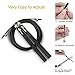 TOPTREK Jump Rope with 2 Adjustable PU cover steel Cables (10 feet) Skipping Rope Aluminum Alloy Anti-Slip Handles Speed Rope Fits Men and Women Training GYM MMA