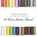 24 Colors Waxed Thread,Colorful Leather Thread, Leather Sewing Thread,Hand Stitching Thread for Hand Sewing Leather and Bookbinding