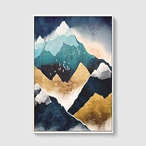 Framed Canvas Home Artwork Decoration Nordic Style Abstract Color Canvas Wall Art for Living Room, Bedroom - 16x24 inches