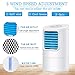 Humidifiers Air Conditioner Fan, Personal Desk Fan Space Air Cooler Mini Portable Table Evaporative AC Ultra-Quiet Purifier Cooling Fan with Handle and 7 Colors LED Lights for Home, Office, Dorm