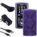 Accessories Bundle Kit for Sony Walkman NWZ-E383 NWZ-E384 NWZ-E385 MP3 Player, Translucent Purple