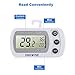 Digiwise Digital Refrigerator Freezer Fridge Thermometer, Wireless with Large LCD, White