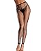 Be Wicked Women's Queen Size Fishnet Footless Tights, Black, Queen Size