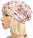 HONENNA Printed Turban Headband Chemo Cap Cotton Soft Sleep Beanie (Pink)
