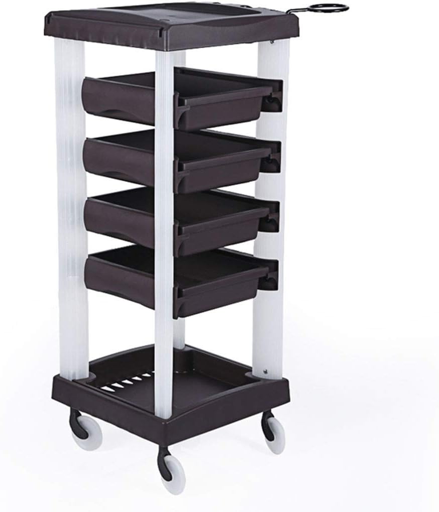 Beauty Trolley With 4 Drawers And 4 Rolling Wheels Makeup Cart