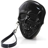 Unique Smiling Skull Head Bone Zippered Wristlet