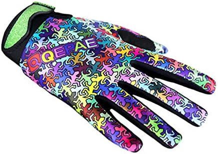 Print Cycling Gloves Lycra Bicycle Sports Gloves Full Finger Touch Screen GEL Pad Shock Absorption Bicycle Gloves Men for Outdoor Sports Bicycle Climbing Dress Driving Cycling Motorcycle Camping