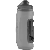 FIDLOCK Twist Single Bottle 590ml/20oz, Bottle &amp; Twist Connector, Smoke | Bottle with magnetic TWIST connector, polyethylene body, silicone cap, leak-proof valve; best for training/commutes