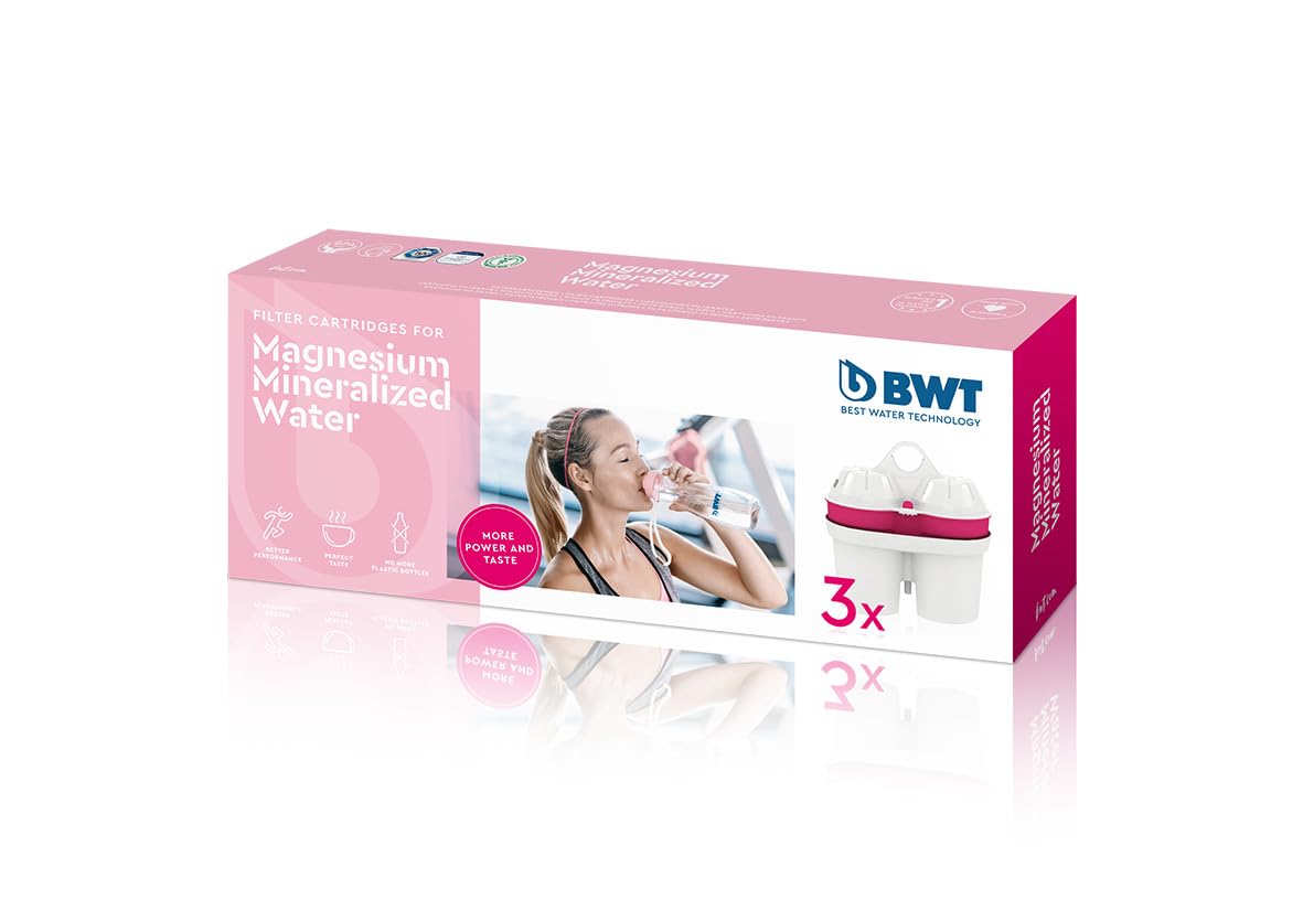 BWT Magnesium Gourmet Filter Cartridges, Pack of 3 - Rapid Filtering, Compatible with Brita and Most Water Filters, 120 Liters Capacity, Made in Austria