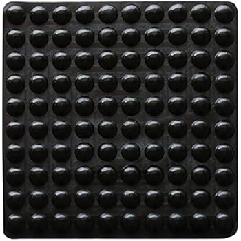 Adhesive Bumper Pads- Sound Dampening Transparent Rubber Feet for Cabinet Doors, Drawers, Glass Tops, Picture Frames, Cutting Boards 100pcs (Hemispherical Black )