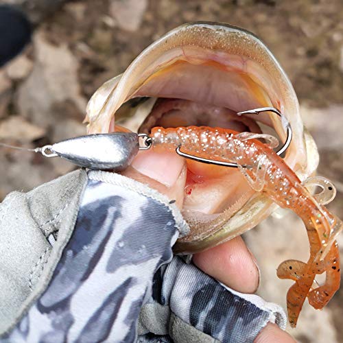 Swing Jig Heads 20Pack Wobble Head with Hook for Bass Fishing Swimbait