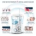 Water Flosser, ELLESYE FDA Approved 600ml Capacity Dental Oral Irrigator with 9 Multifunctional Jet Tips for Family Use, Leak-Proof Quiet Design (50db) Dental Flosser, 10 Stepless Pressure Settings