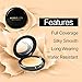 Full Coverage Cream Compact Foundation, Waterproof Long Wearing Matte Face Cream Foundation for Face Makeup, Oil- Control,Smooth and No Caking, Natural