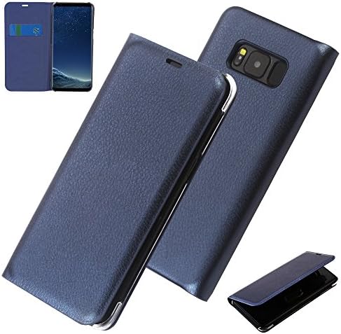 MaxiPRO Galaxy Note 8 Case, High Quality Samsung Galaxy Note leather Flip Case,Ultra Slim light Case Cover for Galaxy Note 8 (Dark Blue)