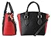 Diophy PU Leather Two Tone Front Buckle Décor Mini Top Handle Tote Womens Purse Handbag Accented with Removable Strap SE-3395