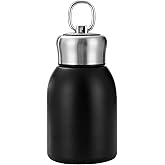 Stainless Steel Mini Vacuum Insulated Insulated Water Bottle for Hot & Cold Drinks, Travel Coffee Cup 10.2oz /300ml (black)