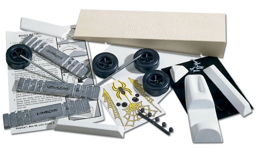 Pinecar PIN420 Designer Car Kit w/Wedge, Black Widow