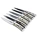 La Cote 6 Piece Steak Knives Set Japanese Stainless Steel Pakka Wood Handle In Gift Box (6 PC Steak Knife Set)