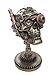 Steampunk Skull on Gear Stand Statue