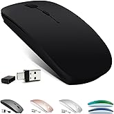 KLO Rechargeable Bluetooth 5.2/3.0/Type-C/USB-2.4G Mouse for MacBook/MacBook air/Pro/iPad, Wireless Mouse for Laptop/Notebook/pc/iPad/Chromebook (Black)