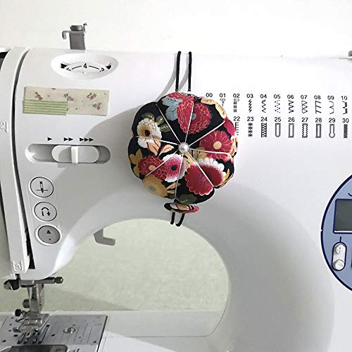 JKJF 2 Pieces Wrist Strap Pin Cushions, Sewing Pincushion Pumpkin Shape Soft Cotton Fabric for Cross Stitch Sewing Safety Pin Cushion Accessories - Thumbnail 5